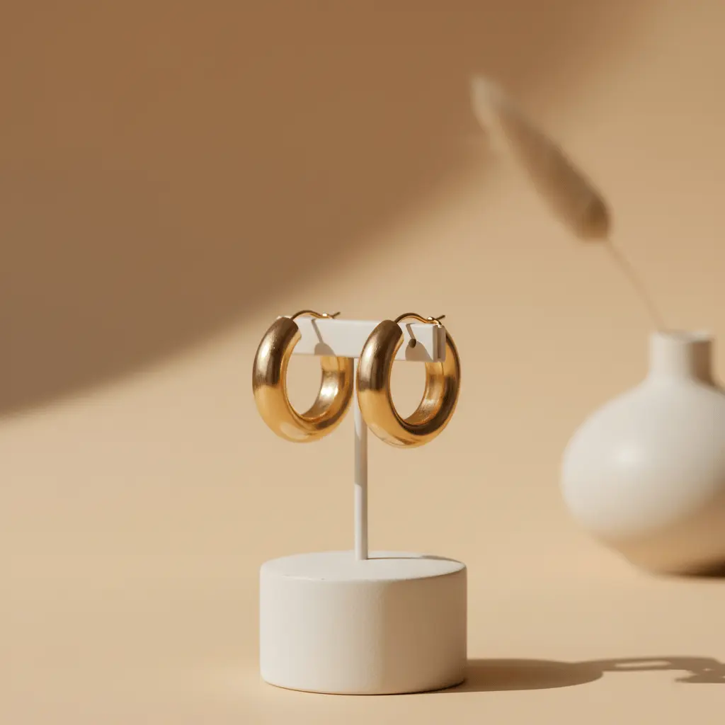 Aurea Gold Hoop Earrings